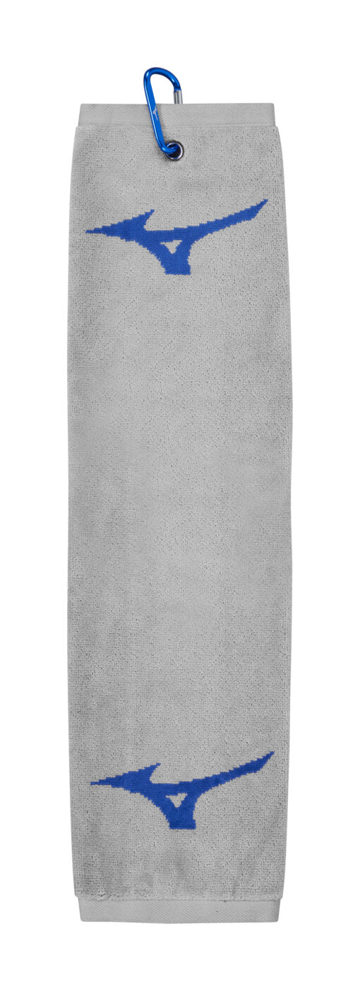 Mizuno Tri Fold Towel Grey/Blue – Image 2