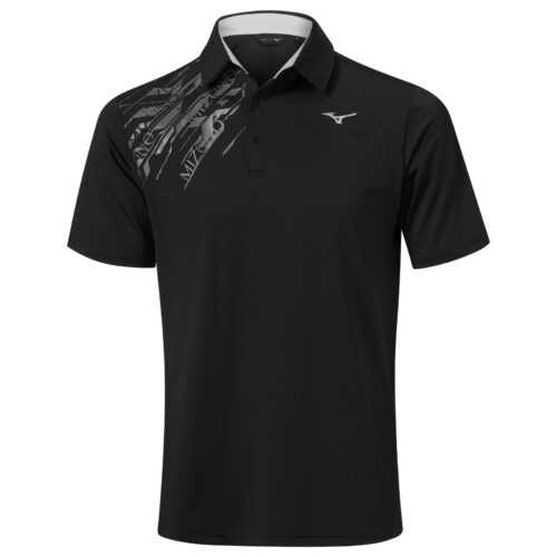 Mizuno Elite Print Polo Black