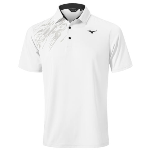 Mizuno Elite Print Polo White