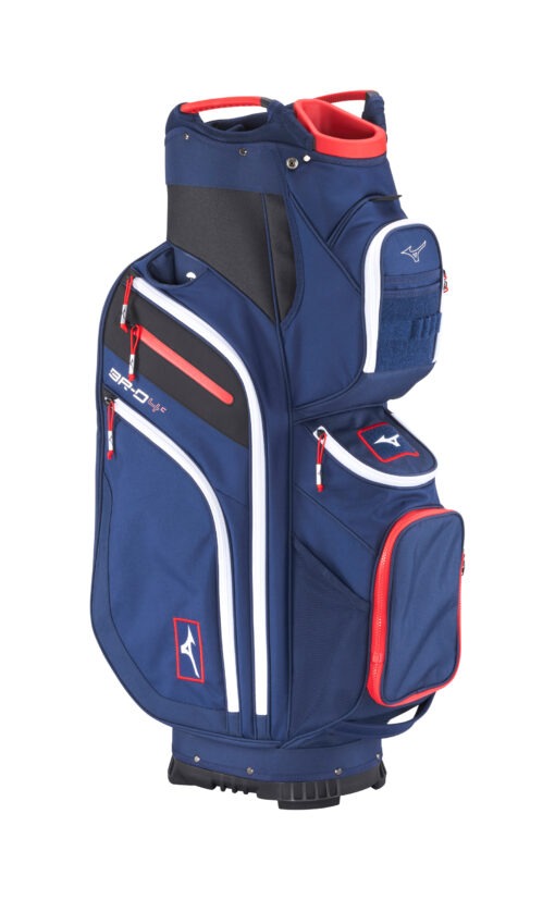 Mizuno BR-D4 Cart Bag Navy/Red – Image 2