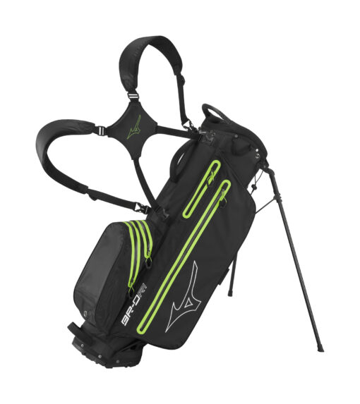 Mizuno BR-DRI waterproof Stand Bag Black/Green