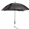 JUCAD TELESCOPIC-UMBRELLA square & windproof with pin, black